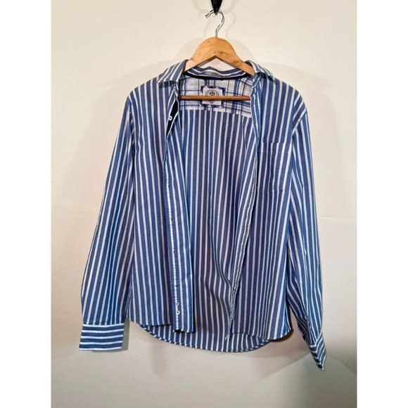 ✨5 for $15✨ Men’s Express Blue & White Button Down Fitted Dress Shirt - Picture 10 of 10